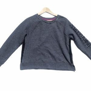 #5. Calvin Klein Performance Gray Pullover Sweatshirt
